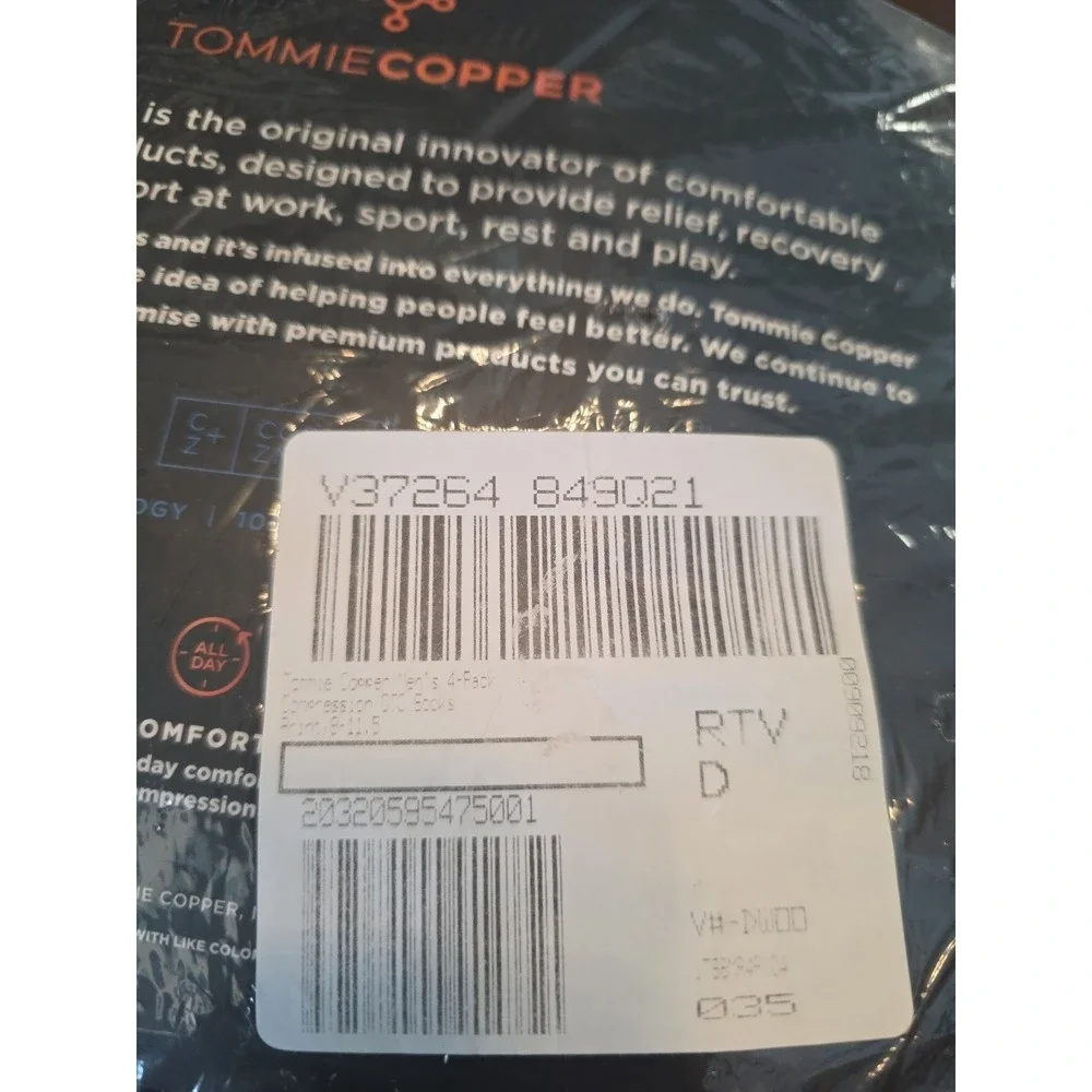 (4 PAIR)TOMMIE COPPER Compression Over-the-Calf Socks Stripe/ Argyle‎ 12-14.5